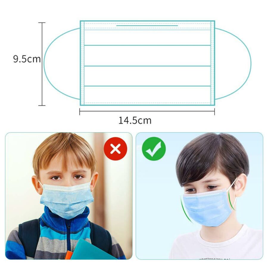 Mascherine MASK-02 ad uso pediatrico TIPO II ( BAMBINI )- 100 pezzi +gel omaggio - immagine 3