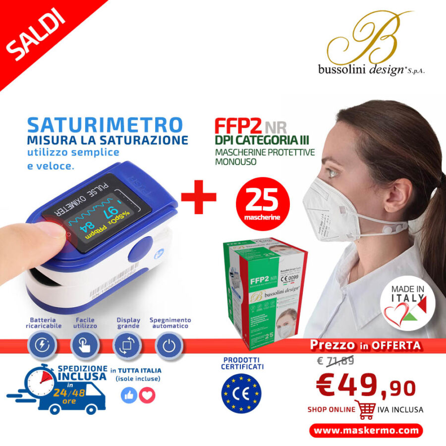 FFP2 Italiane CE 0099 - Saturimetro CE0123 ID.REG. BD/RDM 1957571