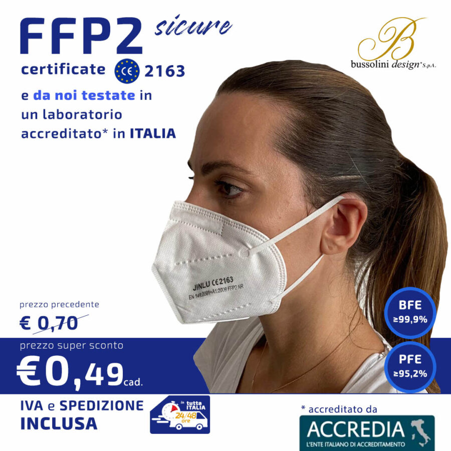 Mascherina classe FFP2 certificata CE 2163